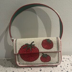 Staud Tommy Beaded Bag (Tomato)